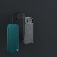 Nillkin Qin Pro Leather iPhone 14 Plus 6.7 2022 Exuberant Green kaina ir informacija | Telefono dėklai | pigu.lt