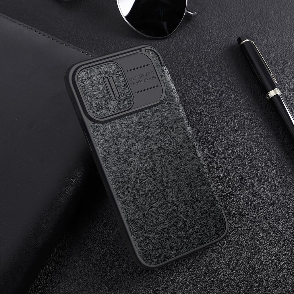 Nillkin Qin Pro Leather iPhone 14 Pro Max 6.7 2022 Exuberant Green kaina ir informacija | Telefono dėklai | pigu.lt