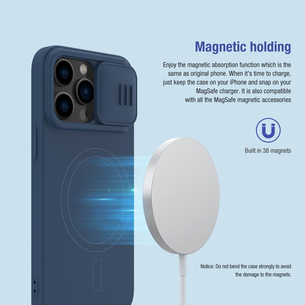 Nillkin CamShield Silky Magnetic Silicone kaina ir informacija | Telefono dėklai | pigu.lt