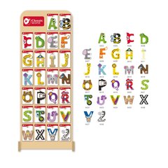 Medinių raidžių rinkinys - 70 elementų kaina ir informacija | Žaislai kūdikiams | pigu.lt