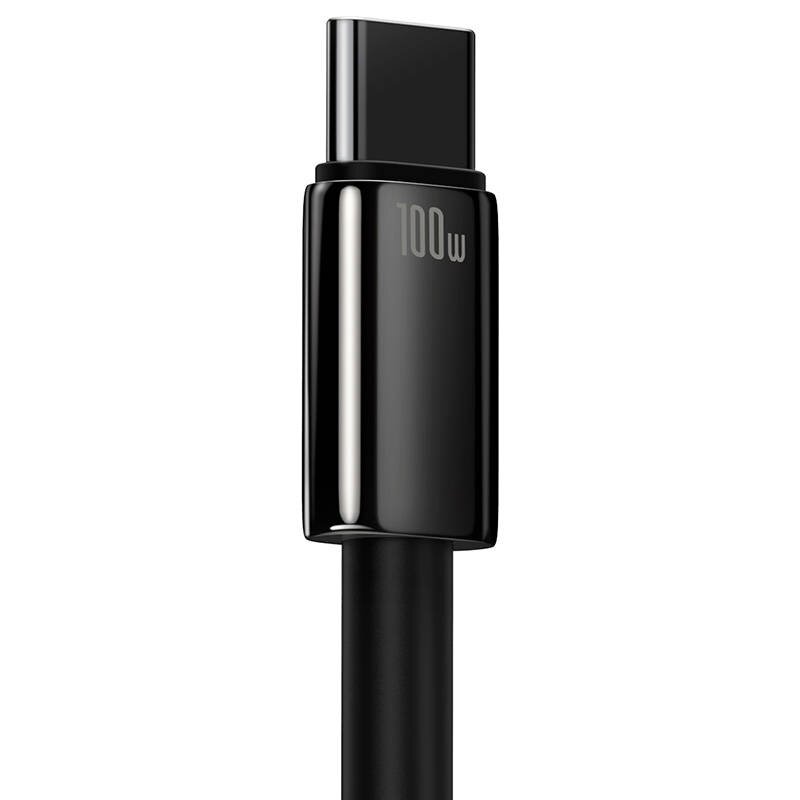 Baseus Tungsten Gold, USB to USB-C, 100W, 2m (black) kaina ir informacija | Laidai telefonams | pigu.lt