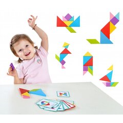 Деревянная головоломка для детей Tooky Toy, Танграм цена и информация | Развивающие игрушки | pigu.lt