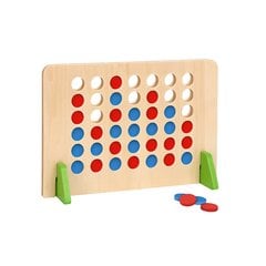 Medinis stalo žaidimas logikai „Sudėk 4 iš eilės", Tooky Toy kaina ir informacija | Lavinamieji žaislai | pigu.lt