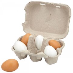 Žaisliniai 6 mediniai kiaušiniai Viga kaina ir informacija | Žaislai mergaitėms | pigu.lt