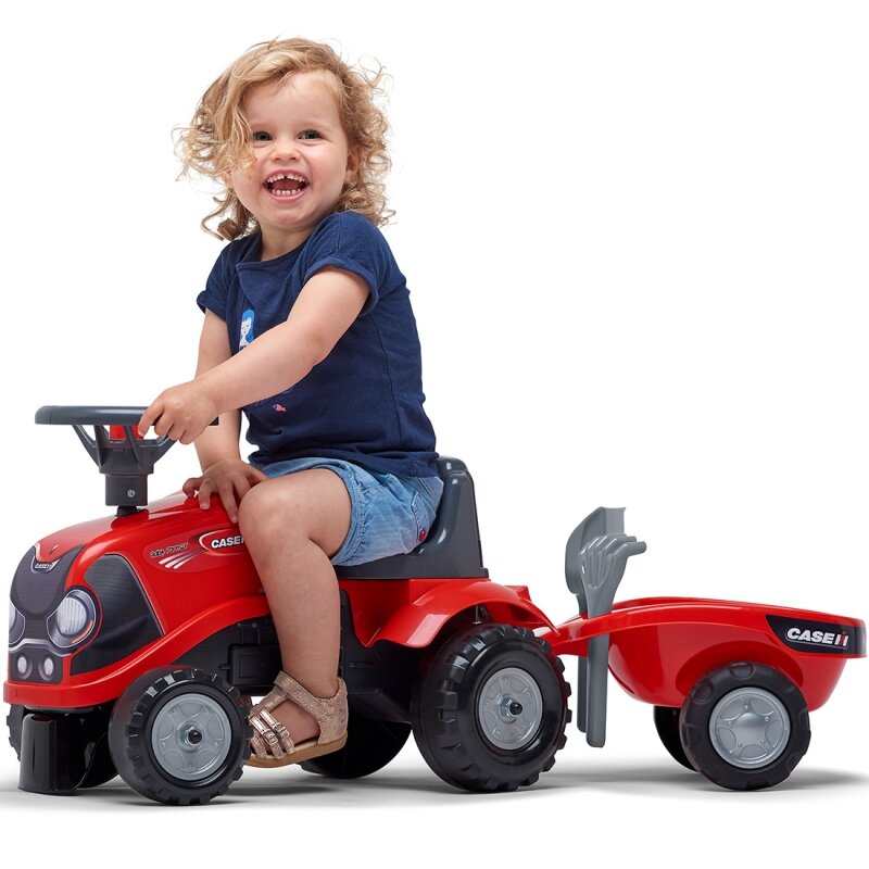 Paspiriamas traktorius su priekaba ir priedais Falk kaina ir informacija | Žaislai kūdikiams | pigu.lt