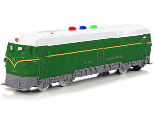 Зеленый поезд со световыми и звуковыми эффектами 1:32 цена и информация | Игрушки для мальчиков | pigu.lt