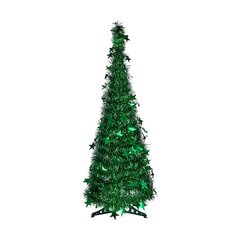 Новогодняя ёлка Зеленый Мишура (38 x 38 x 150 cm) цена и информация | Рождественские украшения | pigu.lt