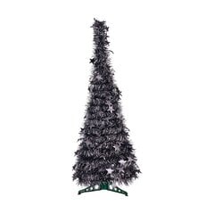 Новогодняя ёлка Серый Мишура (38 x 38 x 105 cm) цена и информация | Рождественские украшения | pigu.lt