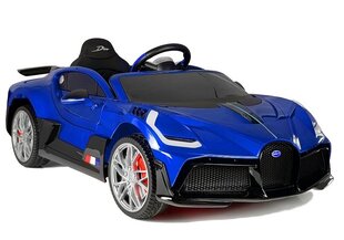 Одноместный автомобиль Bugatti Divo для детей, лакированный синий цена и информация | Электромобили для детей | pigu.lt