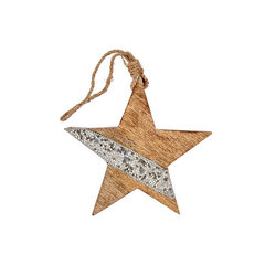 Новогоднее украшение Звезда Деревянный (17 x 2,5 x 34 cm) цена и информация | Рождественские украшения | pigu.lt