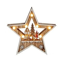 Рождественская звезда Свет Деревянный (4,5 x 25 x 26 cm) цена и информация | Рождественские украшения | pigu.lt