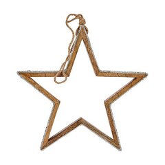 Новогоднее украшение Звезда Пурпурин Деревянный Джут (31 x 5,5 x 60 cm) цена и информация | Рождественские украшения | pigu.lt