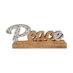 Декоративная фигура Peace Пурпурин Деревянный (6 x 13 x 31 cm) цена и информация | Рождественские украшения | pigu.lt