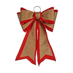 Kaspinas Kalėdų papuošalai 40 x 60 cm Raudonas/Auksinis kaina ir informacija | Kalėdinės dekoracijos | pigu.lt