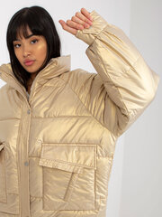 золотая переходная стеганая куртка с карманами цена и информация | Женские куртки | pigu.lt