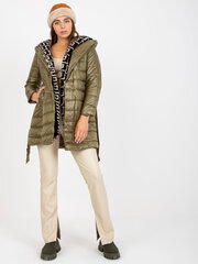стеганая демисезонная куртка цвета хаки с окантовкой цена и информация | Женские куртки | pigu.lt