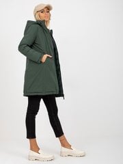 dunkelgrüne wende-übergangsjacke mit capuze цена и информация | Женские куртки | pigu.lt