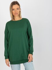 темно-зеленая длинная толстовка с карманами цена и информация | Женские кофты | pigu.lt