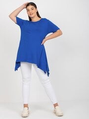 темно-синяя женская блуза больших размеров в рубчик цена и информация | Женские блузки, рубашки | pigu.lt
