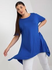 темно-синяя женская блуза больших размеров в рубчик цена и информация | Женские блузки, рубашки | pigu.lt