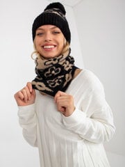 черно-бежевый женский зимний шарф цена и информация | Шарф женский | pigu.lt