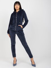 женский велюровый комплект темно-синего цвета с кардиганами цена и информация | Спортивная одежда для женщин | pigu.lt