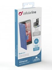Universal Book case XL up to 4.2" by Cellular Blue цена и информация | Чехлы для телефонов | pigu.lt