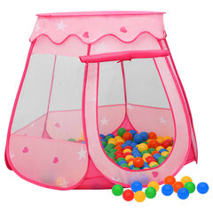 Žaidimų palapinė su 250 kamuoliukų, rožinė, 102x102x82cm kaina ir informacija | Vaikų žaidimų nameliai | pigu.lt