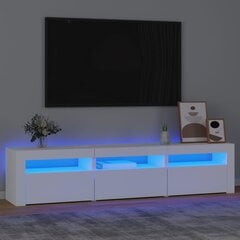 Televizoriaus spintelė su led apšvietimu, balta, 180 x 35 x 40 cm kaina ir informacija | TV staliukai | pigu.lt