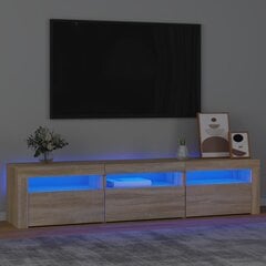 Televizoriaus spintelė su led apšvietimu, ąžuolo, 180 x 35 x 40 cm цена и информация | Тумбы под телевизор | pigu.lt