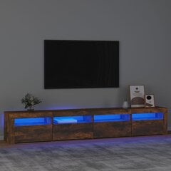 Televizoriaus spintelė su led, dūminio ąžuolo, 240 x 35 x 40 cm цена и информация | Тумбы под телевизор | pigu.lt