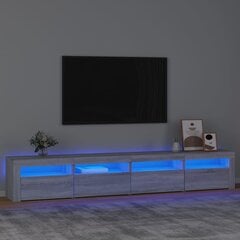 Televizoriaus spintelė su led, pilka ąžuolo, 240 x 35 x 40 cm цена и информация | Тумбы под телевизор | pigu.lt