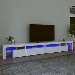 Televizoriaus spintelė su led apšvietimu, balta, 290 x 36,5 x 40 cm kaina ir informacija | TV staliukai | pigu.lt