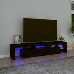 Televizoriaus staliukas su LED apšvietimu, 200 x 36,5 x 40 cm, juodas цена и информация | Тумбы под телевизор | pigu.lt