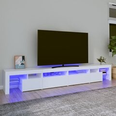 Televizoriaus spintelė su led apšvietimu, balta, 280 x 36,5 x 40 cm kaina ir informacija | TV staliukai | pigu.lt