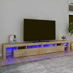 Televizoriaus spintelė su led apšvietimu, ąžuolo, 280 x 36,5 x 40 cm цена и информация | Тумбы под телевизор | pigu.lt