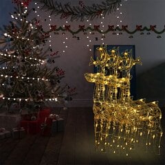 Kalėdų dekoracijos elniai, 3vnt., 60x16x100cm, akrilas kaina ir informacija | Kalėdinės dekoracijos | pigu.lt