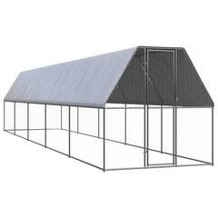 Lauko narvas viščiukams, pilkas, 2x10x2m цена и информация | Скворечники, кормушки, клетки | pigu.lt