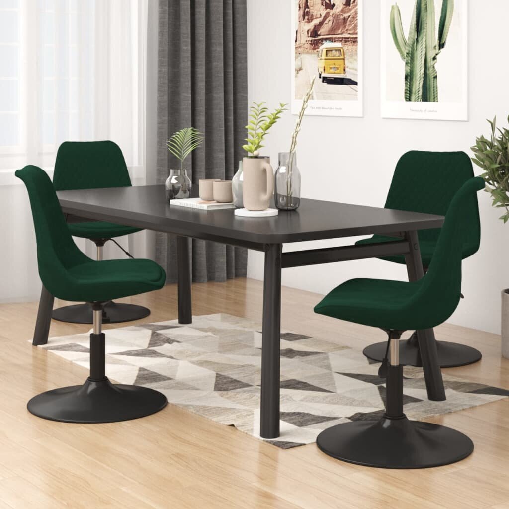 Valgomojo kėdė vidaXL, žalia kaina ir informacija | Virtuvės ir valgomojo kėdės | pigu.lt