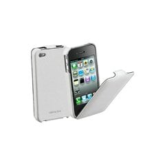 Mobilusis iPhone 4 / 4S dėklas, atvartas, baltas kaina ir informacija | Telefono dėklai | pigu.lt