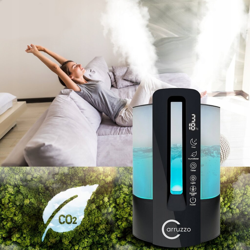 Automatinis Smart Wifi ultragarsinis oro drėkintuvas su aromaterapija kaina ir informacija | Oro drėkintuvai | pigu.lt