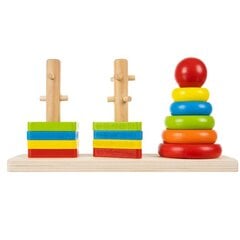 Деревянный развивающийся пазл Kruzzel, башни цена и информация | Развивающие игрушки | pigu.lt