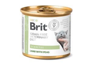 Brit Veterinary Diet Diabetes su ėriena ir žirneliais, 200 g kaina ir informacija | Konservai katėms | pigu.lt
