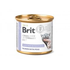 Brit Veterinary Diet Gastrointestinal su lašiša ir žirniais, 200 g kaina ir informacija | Sausas maistas katėms | pigu.lt