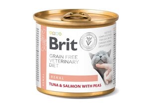 Brit Veterinary Diet Renal su tunu, lašiša ir žirneliais, 200 g kaina ir informacija | Brit Gyvūnų prekės | pigu.lt