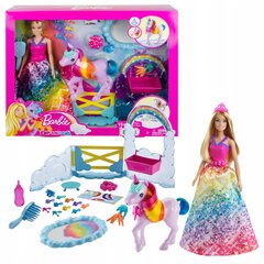 Barbės lėlių rinkinys Princesė ir vienaragis GTG01 kaina ir informacija | Žaislai mergaitėms | pigu.lt