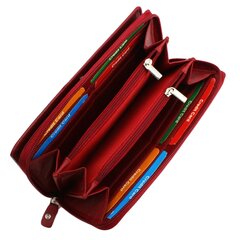 Piniginė Genuine Leather 808RED цена и информация | Женские кошельки, держатели для карточек | pigu.lt