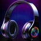 Belaidės ausinės su mikrofonu RGB, juoda kaina ir informacija | Ausinės | pigu.lt