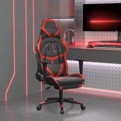 Žaidimų kėdė su pakoja vidaXL, juoda/raudona цена и информация | Офисные кресла | pigu.lt