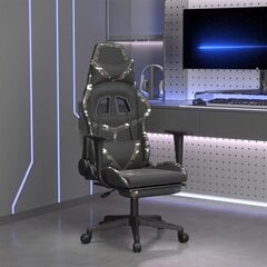 Žaidimų kėdė su pakoja, Dirbtinė oda, kamufliažinė/juoda kaina ir informacija | Biuro kėdės | pigu.lt